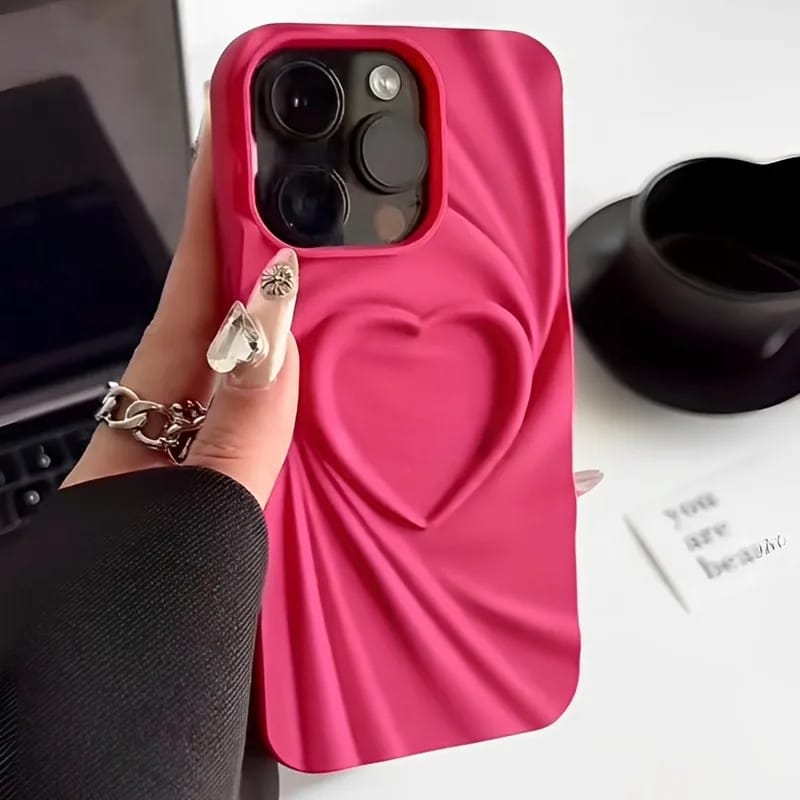 3D Heart iPhone 15 ProMax Case